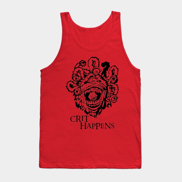 Beholder Dungeons and Dragons Crit Happens Tank Top by OtakuPapercraft